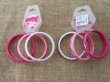 6Sheet x 3Pcs Kids Pink Bracelets Bangel Set (image for) 6Sheet x 3Pcs Kids Pink Bracelets Bangel Set