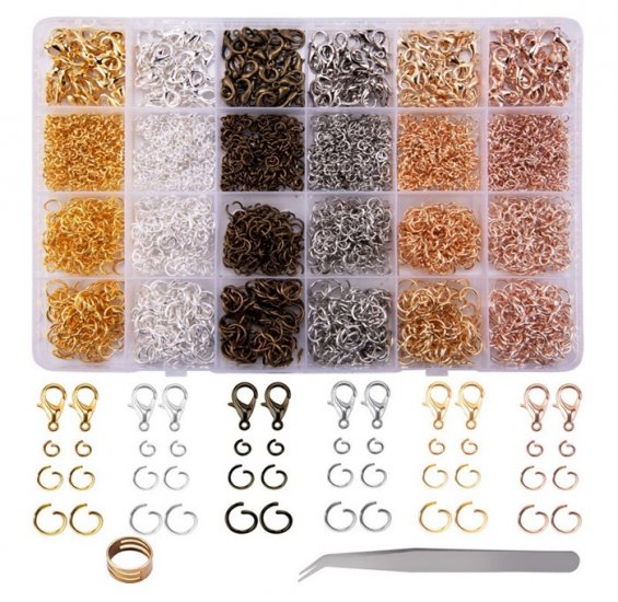 3180Pcs Lobster Clasp Jump Ring DIY Jewellery Making Kit - Click Image to Close