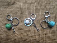 (image for) 10Pcs Bell Key Chain Key Rings with Clasps Mixed Color