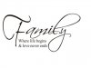 4Pcs FAMILY where life begins & love never ends Wall Stickers 4Pcs FAMILY where life begins & love never ends Wall Stickers