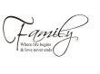 4Pcs FAMILY where life begins & love never ends Wall Stickers (image for) 4Pcs FAMILY where life begins & love never ends Wall Stickers