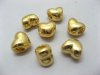 10Pcs 18K Golden European Heart Thread Beads ac-sp393