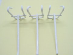 (image for) 100 Milk White Cargo Net Mesh Hooks 15cm