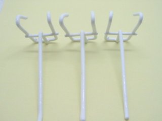 100 Milk White Cargo Net Mesh Hooks 15cm