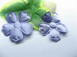 (image for) 500 Purple Ribbon Padded Flower Embellishments Trims jew-r166