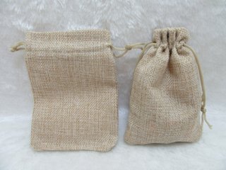 50 Hemp Drawstring Jewelry Gift Pouches 17.5x12.5cm