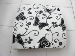 (image for) 2Pcs HQ Ivory Butterfly Hemp Pillow Cushion Covers 43cm