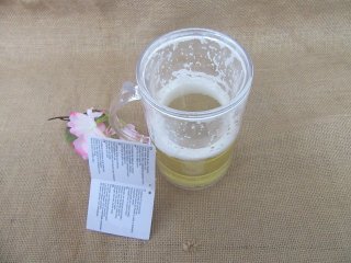 (image for) 4Pcs Double Wall Freezer Mugs Fake Beer Iced Mug Novelty Cup