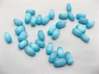 3500 SkyBlue Cats Eye Glass Rice Beads be-c49