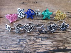 (image for) 30Pcs Metal Rings for Women 18-20mm Assorted