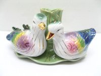 5 New Porcelain Mandarin Duck Vase Statues Figurines