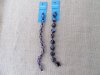 12Strands x 10Pcs Purple Glass Beads Unfinished Beaded Bracelets