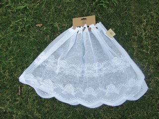 (image for) 2Pcs Floral Window Kitchen Cafe Lace Short Curtain Valance Voile