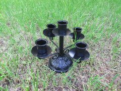 (image for) 1Pc Vintage Romantic Black 5-Head Candle Holder Party Home Decor