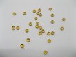 (image for) 100 Golden Rondelle Flower Rhinestone Spacers Beads