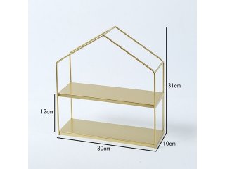 1Pc Golden 2Tiers Cake Stands Holder Wedding Party Table Decor