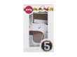 (image for) 2Set LED Number 5 Symbol 25cm Standing Light Battery Operated