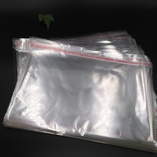 1000 Clear Self-Adhesive Seal Plastic Bag 24x32cm - Click Image to Close