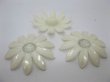 (image for) 20Pcs Pearl White Blossom Sunflower Hairclip Jewelry Finding