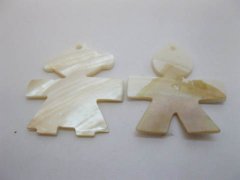 (image for) 48Pcs Natural Boy & Girl Shell Beads Pendants