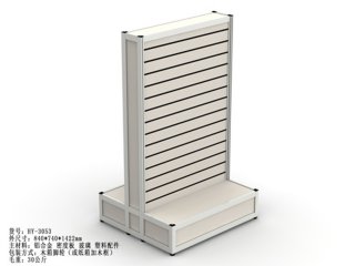 1X Double Sided Display Showcase Slatwall Display 84x74x142cm