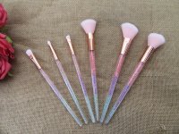 6Pcs Make Up Brushes Glittery Handle Make Up Tools Randomly