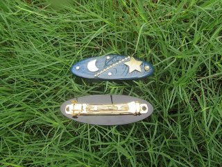 1Pc Moon Star Design Elegant Barrette Hair Clip Hair Accessory (image for) 1Pc Moon Star Design Elegant Barrette Hair Clip Hair Accessory