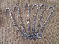 20Pcs Tibetan Silver Butterfly Flower Carved Hook Metal Bookmark