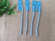 (image for) 12Strand x 24Pcs Blue Art Glass Beads Unfinished Beaded Bracelet