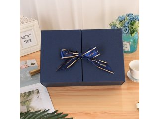 1Pc Blue Double Door Gift Boxes Bowknot Ribbon 33x25.8x12cm (image for) 1Pc Blue Double Door Gift Boxes Bowknot Ribbon 33x25.8x12cm