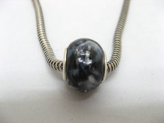 100 Black Murano Round Glass European Beads be-g385 100 Black Murano Round Glass European Beads be-g385