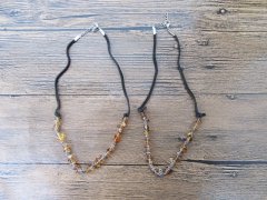 12Pcs Leatherette Cord Gemstone Chip Bead Necklace 50cm 12Pcs Leatherette Cord Gemstone Chip Bead Necklace 50cm