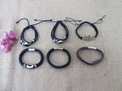 12Pcs Fashion Leather Drawstring Etc Tribe Bracelets Various Des 12Pcs Fashion Leather Drawstring Etc Tribe Bracelets Various Des