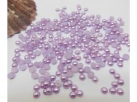 9500Pcs 3mm Purple Semi-Circle Simulated Pearl Bead Flatback