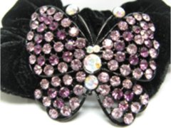 (image for) 1Pc Chic Designer Hair Clips,Rhinestone Floral Clip