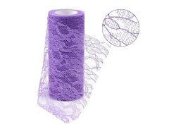 (image for) 4Roll X 10Yds Purple Lace Tulle Roll Spool DIY Wedding Deco