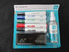 1Set Dry Erase Kit (5 Pens,1 Bottle Cleaning Spray ,1 Erase Boar 1Set Dry Erase Kit (5 Pens,1 Bottle Cleaning Spray ,1 Erase Boar