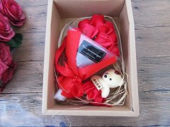 (image for) 1X Gift Soap Bouquet Artificial Rose Flower with Bear