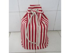 (image for) 1X Red & White Stripe Lady Knapsack Backpack Bag