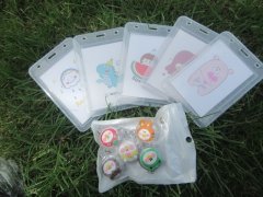 (image for) 5Pcs Clear Certificate Identity Card Holder w/Cartoon Clip