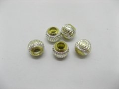 20pcs YellowGreen Silver Carved Lantern Aluminum Beads Fit Pando 20pcs YellowGreen Silver Carved Lantern Aluminum Beads Fit Pando