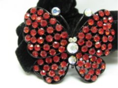 (image for) 1Pc Chic Designer Hair Clips,Rhinestone Floral Clip
