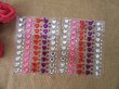 6Sheet x 250Pcs Heart Rhinestone Stickers Scrapbooking Assorted