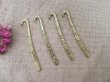 20Pcs Golden Color Flower Carved Hook Metal Bookmarks
