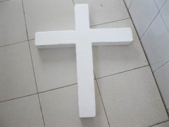 1X Styrofoam Foam Cross Decoration Craft DIY 69cm Long