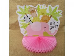 4Pcs Pink Girl Baby Shower Tissue Centerpiece Decoration for Par 4Pcs Pink Girl Baby Shower Tissue Centerpiece Decoration for Par