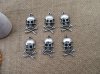 50Pcs New Pirate Skull Beads Charms Pendants Jewellery Findings