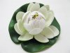 25 Floating 10.5cm Lotus Flower Ornament Wedding Decor - White
