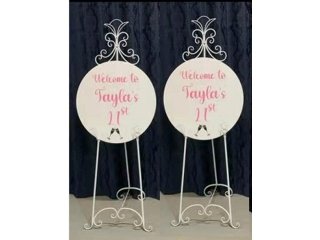 1Pc White Wedding Easel Stand Welcome Sign Name Seating Chart