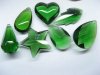 30 Assorted Green Glass Pendants pd-gd-ch8
